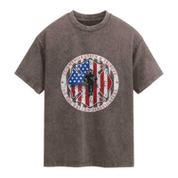 Commemoration Tribute Fallen Firefighters 9 11 Memorial Washed Cotton T-Shirt Maltese Cross Patriotic Honor Fallen Brothers