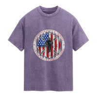 Commemoration Tribute Fallen Firefighters 9 11 Memorial Washed Cotton T-Shirt Maltese Cross Patriotic Honor Fallen Brothers