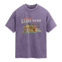 Funny Firefighter Hero Brotherhood Washed Cotton T-Shirt Find Em Hot Leave Em Wet Firehouse Humor