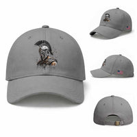 Ancient Spartan Warrior Watercolor Splatter Graphic Baseball Cap Greek Mythology Enthusiast History Gift