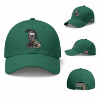 Ancient Spartan Warrior Watercolor Splatter Graphic Baseball Cap Greek Mythology Enthusiast History Gift