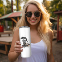 Ancient Spartan Warrior Watercolor Splatter Graphic Skinny Tumbler Greek Mythology Enthusiast History Gift