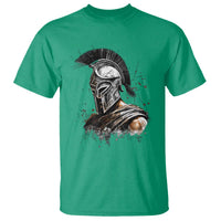 Ancient Spartan Warrior Watercolor Splatter Graphic T Shirt Greek Mythology Enthusiast History Gift