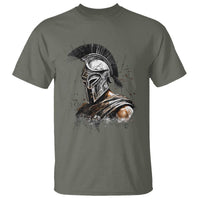 Ancient Spartan Warrior Watercolor Splatter Graphic T Shirt Greek Mythology Enthusiast History Gift