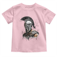 Ancient Spartan Warrior Watercolor Splatter Graphic Toddler T Shirt Greek Mythology Enthusiast History Gift