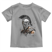 Ancient Spartan Warrior Watercolor Splatter Graphic Toddler T Shirt Greek Mythology Enthusiast History Gift