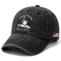 Funny Goblincore Sword Frog Riding Alligator Meme Washed Cotton Baseball Cap I Will Succeed Because I Am Insane Chaotic Motivation