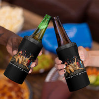Support Your Local Egg Dealer Chicken Sipping Iced Coffee Graphic 4 in 1 Can Cooler Tumbler Funny Homesteading Farm Life
