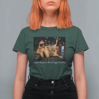Support Your Local Egg Dealer Chicken Sipping Iced Coffee Graphic T Shirt For Women Funny Homesteading Farm Life
