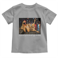 Support Your Local Egg Dealer Chicken Sipping Iced Coffee Graphic Toddler T Shirt Funny Homesteading Farm Life