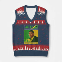 1PM Andrew Holness JPL Supporter V-Neck Knit Sweater Vest Jamaica Labor Party Jamaican Political Pride - Wonder Print Shop