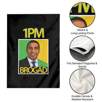1PM BROGAD JLP Supporter Andrew Holness Garden Flag Jamaica Labor Party Politics - Wonder Print Shop