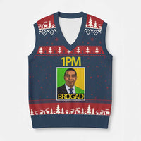 1PM BROGAD JLP Supporter Andrew Holness V-Neck Knit Sweater Vest Jamaica Labor Party Politics - Wonder Print Shop