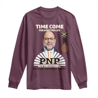 Mark Golding PNP Supporter Long Sleeve Shirt Time Come for a Better Life Jamaica Politics People's National Party - Wonder Print Shop