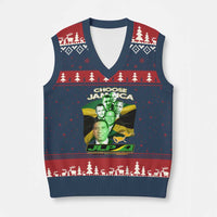 Choose Jamaica JLP Supporter V-Neck Knit Sweater Vest Patriotic Leaders Jamaica Jamaica Labor Party Politics - Wonder Print Shop