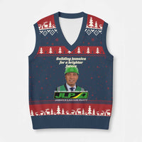 Dr Most Hon Andrew Holness JLP Supporter V-Neck Knit Sweater Vest Building Jamaica for a Brighter Future Jamaica Labor Party Politics - Wonder Print Shop
