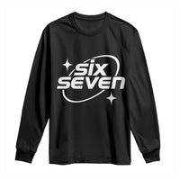 Funny Six Seven Long Sleeve Shirt Cool 67 Meme Y2K Gen Alpha Slang - Wonder Print Shop