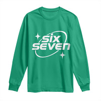 Funny Six Seven Long Sleeve Shirt Cool 67 Meme Y2K Gen Alpha Slang - Wonder Print Shop