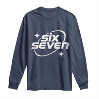 Funny Six Seven Long Sleeve Shirt Cool 67 Meme Y2K Gen Alpha Slang - Wonder Print Shop