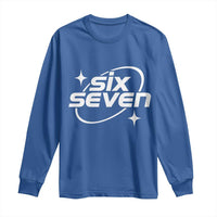 Funny Six Seven Long Sleeve Shirt Cool 67 Meme Y2K Gen Alpha Slang - Wonder Print Shop