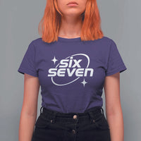Funny Six Seven T Shirt For Women Cool 67 Meme Y2K Gen Alpha Slang - Wonder Print Shop