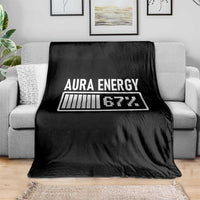Funny Aura Energy at 67 Throw Blanket Six Seven Viral Meme 6 7 Gen Alpha Slang - Wonder Print Shop