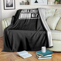 Funny Aura Energy at 67 Throw Blanket Six Seven Viral Meme 6 7 Gen Alpha Slang - Wonder Print Shop