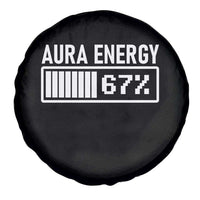 Funny Aura Energy at 67 Spare Tire Cover Six Seven Viral Meme 6 7 Gen Alpha Slang - Wonder Print Shop