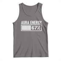 Funny Aura Energy at 67 Tank Top Six Seven Viral Meme 6 7 Gen Alpha Slang - Wonder Print Shop
