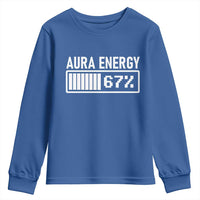 Funny Aura Energy at 67 Youth Sweatshirt Six Seven Viral Meme 6 7 Gen Alpha Slang - Wonder Print Shop
