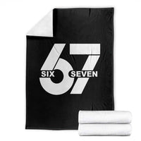 Funny Six Seven 67 Meme Throw Blanket Bold Graphic - Wonder Print Shop