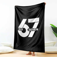 Funny Six Seven 67 Meme Throw Blanket Bold Graphic - Wonder Print Shop