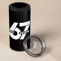 Funny Six Seven 67 Meme 4 in 1 Can Cooler Tumbler Bold Graphic - Wonder Print Shop