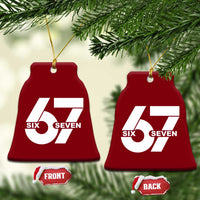 Funny Six Seven 67 Meme Ceramic Ornament Bold Graphic - Wonder Print Shop
