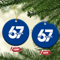 Funny Six Seven 67 Meme Ceramic Ornament Bold Graphic - Wonder Print Shop