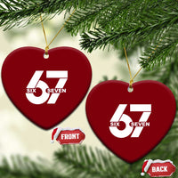 Funny Six Seven 67 Meme Ceramic Ornament Bold Graphic - Wonder Print Shop