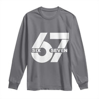 Funny Six Seven 67 Meme Long Sleeve Shirt Bold Graphic - Wonder Print Shop