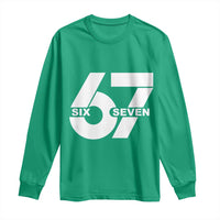Funny Six Seven 67 Meme Long Sleeve Shirt Bold Graphic - Wonder Print Shop