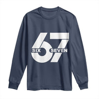 Funny Six Seven 67 Meme Long Sleeve Shirt Bold Graphic - Wonder Print Shop