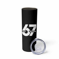 Funny Six Seven 67 Meme Skinny Tumbler Bold Graphic - Wonder Print Shop