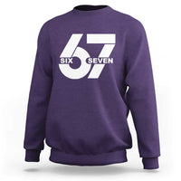 Funny Six Seven 67 Meme Sweatshirt Bold Graphic - Wonder Print Shop