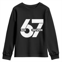 Funny Six Seven 67 Meme Youth Sweatshirt Bold Graphic - Wonder Print Shop