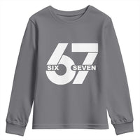 Funny Six Seven 67 Meme Youth Sweatshirt Bold Graphic - Wonder Print Shop