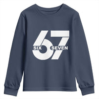 Funny Six Seven 67 Meme Youth Sweatshirt Bold Graphic - Wonder Print Shop