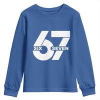 Funny Six Seven 67 Meme Youth Sweatshirt Bold Graphic - Wonder Print Shop