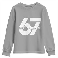 Funny Six Seven 67 Meme Youth Sweatshirt Bold Graphic - Wonder Print Shop
