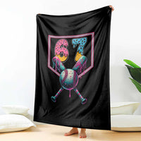 Funny Six Seven Baseball Drip Throw Blanket Number 67 Meme Drippy Bats - Wonder Print Shop