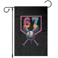 Funny Six Seven Baseball Drip Garden Flag Number 67 Meme Drippy Bats - Wonder Print Shop