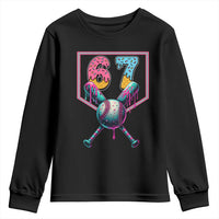 Funny Six Seven Baseball Drip Youth Sweatshirt Number 67 Meme Drippy Bats - Wonder Print Shop