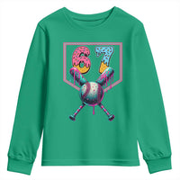 Funny Six Seven Baseball Drip Youth Sweatshirt Number 67 Meme Drippy Bats - Wonder Print Shop
